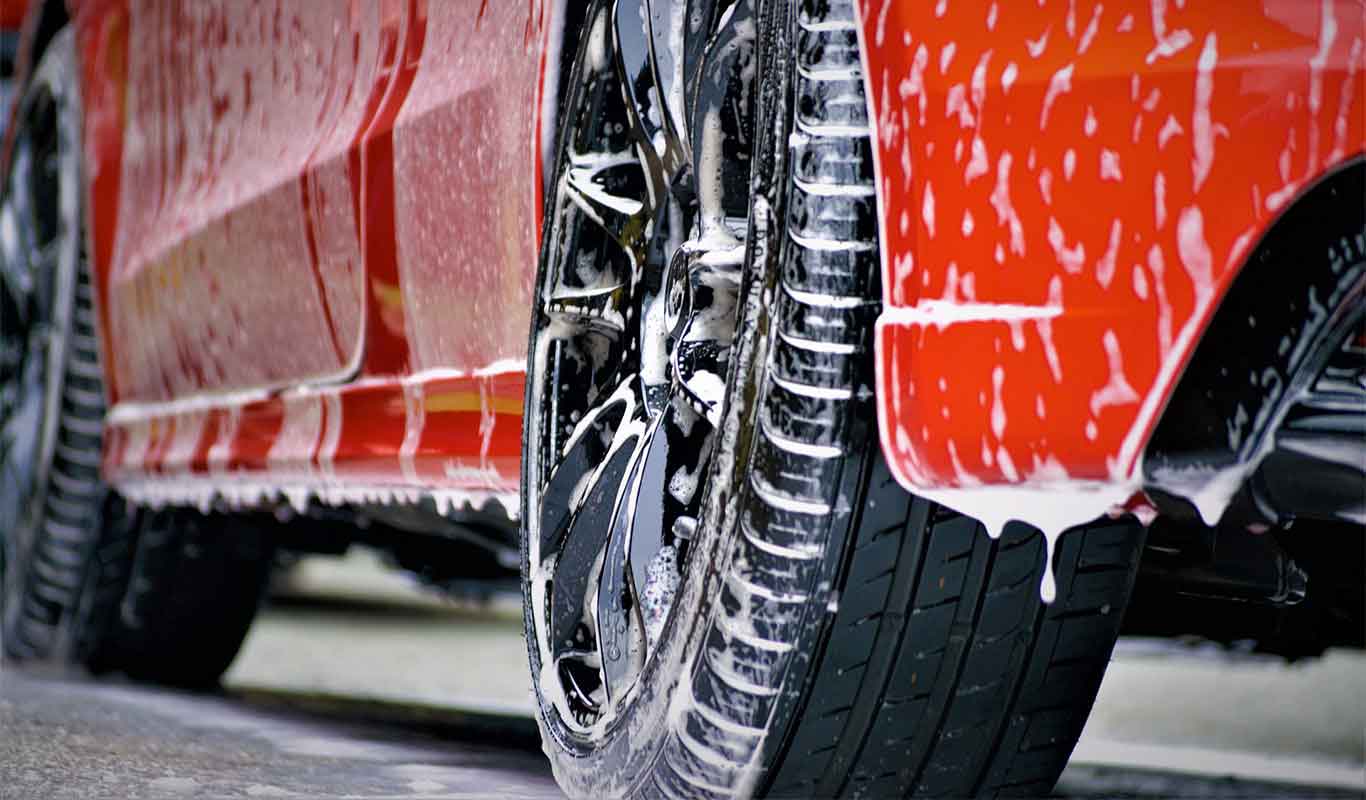 Image of car being washed